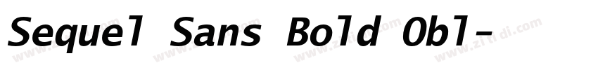 Sequel Sans Bold Obl字体转换